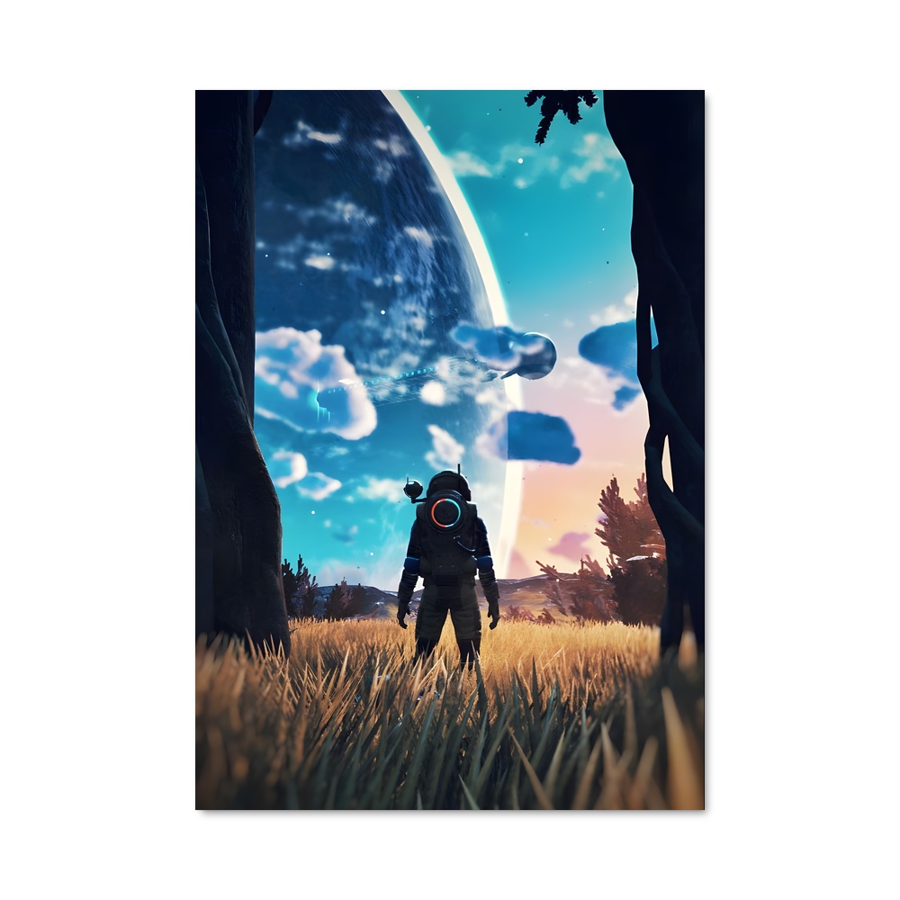 Poster man sky explorateur